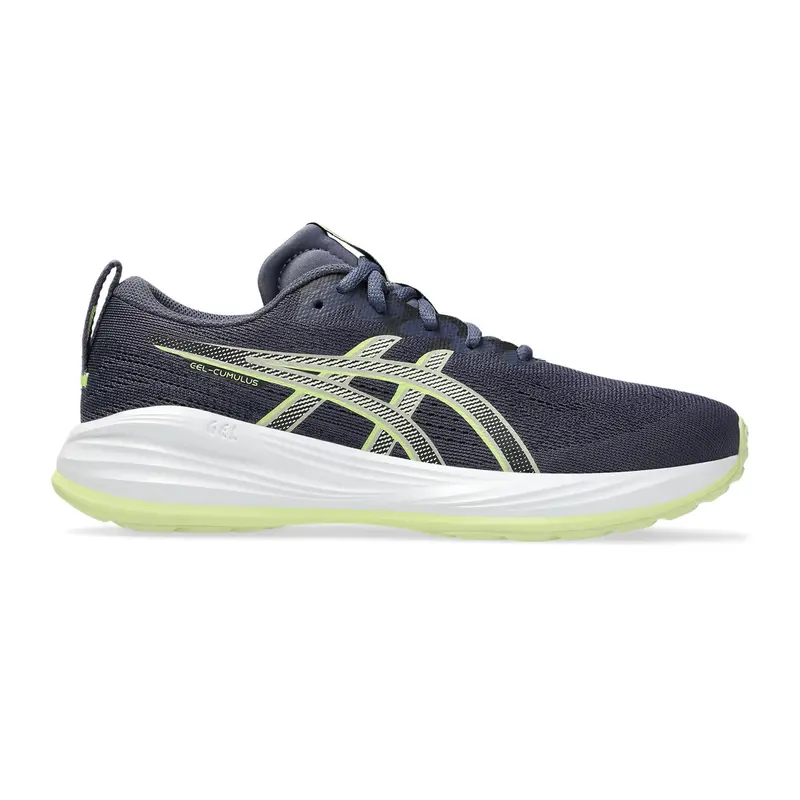 Gel-Cumulus 27 GS Chaussure de running sans stabilisateurs Enfants-bleu gris, jaune