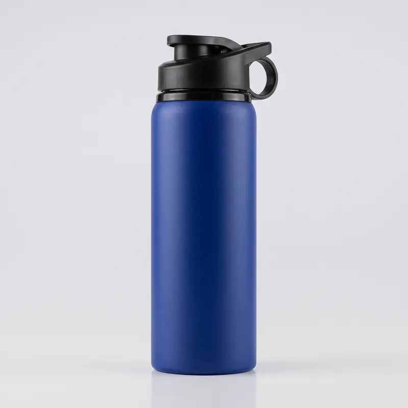 Gourde de sport inox 700 ml — bec sport à clapet, anse de transport