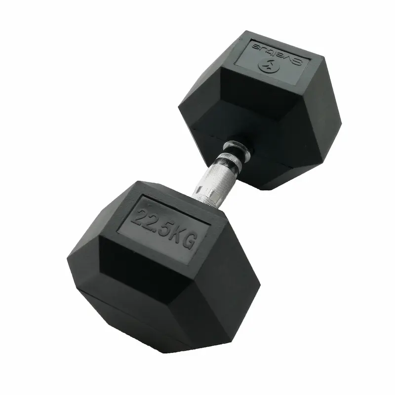 Haltère hexagonal caoutchouc 22,5Kg