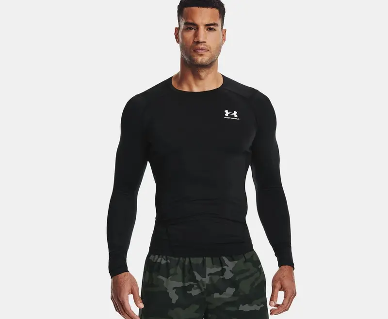 Haut de Compression à manches longues UA HeatGear® Black