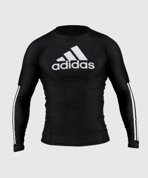 Haut de compression manches longues Adidas - Noir/Noir
