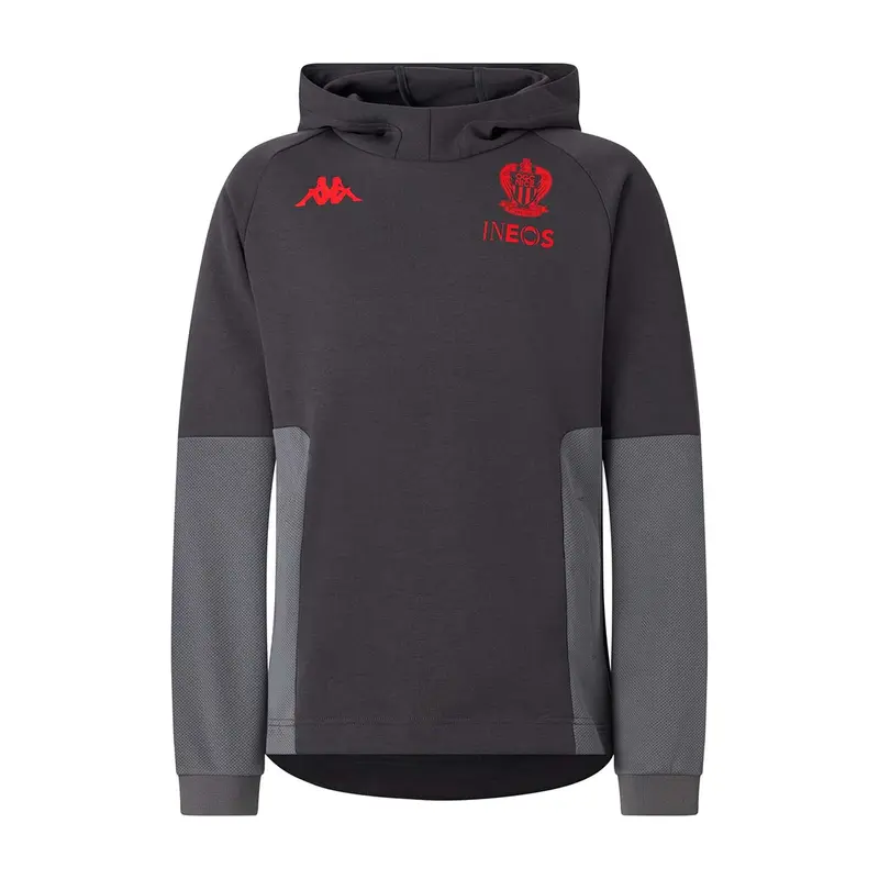 Hoodie Mequot OGC Nice 25/26 Gris Enfant