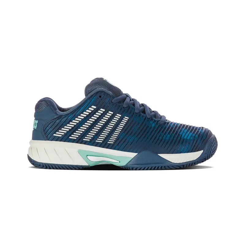 Hypercourt Express 2 Chaussure Terre Battue Enfants-Bleu Petrol, Blanc
