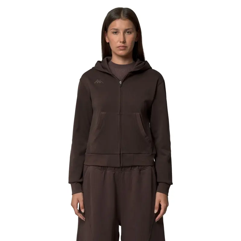 IESTER - Fleece - Hoodie Full Zip - Woman - Brown Martini