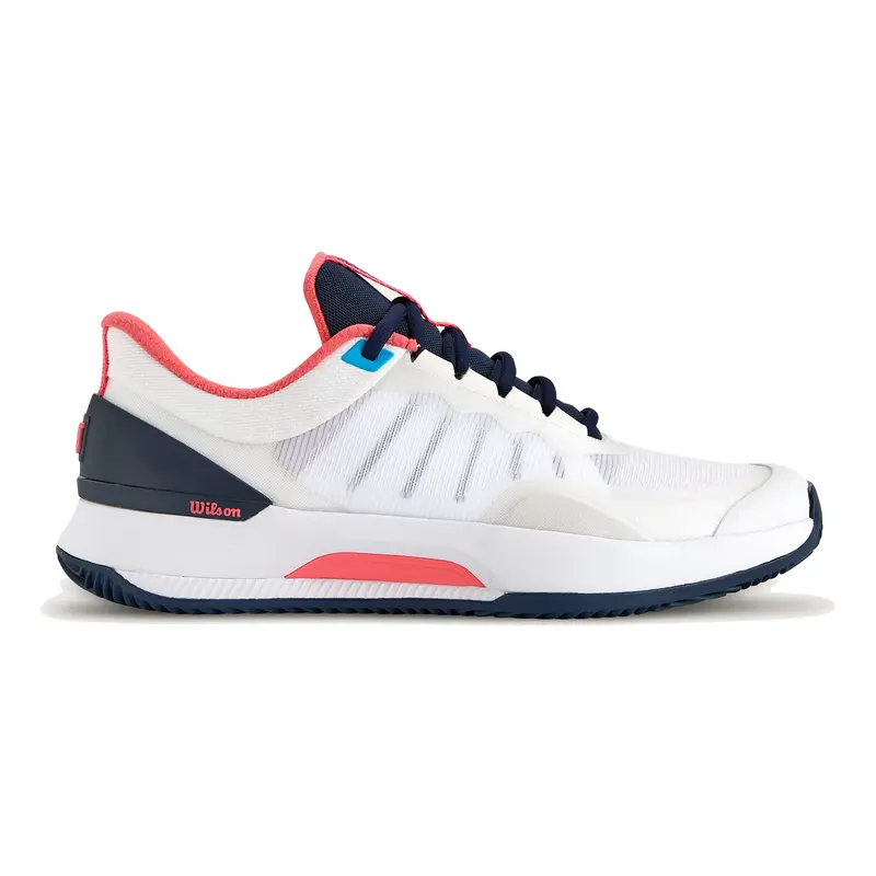 Intrigue Tour Chaussure Terre Battue Femmes-Blanc,Bleu Foncé