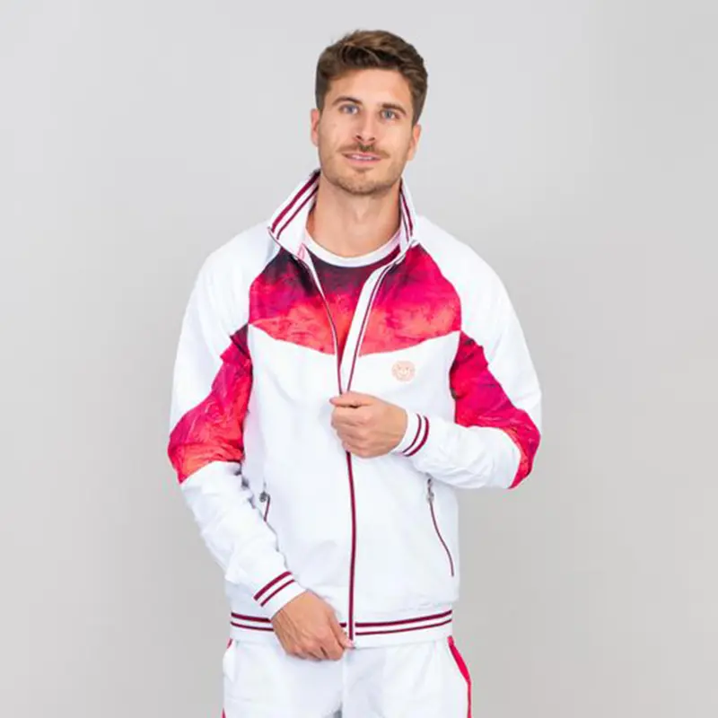 Jabu Tech Veste De Survêtement Hommes-Rouge,Blanc