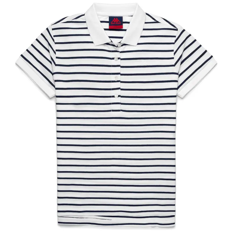 JILLY - Polo Shirts - Polo - Woman - White-Blue Iris