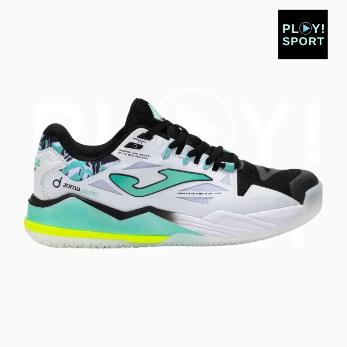 JOMA SPIN MEN CHAUSSURES TENNIS PADEL WHITE TURQUOISE