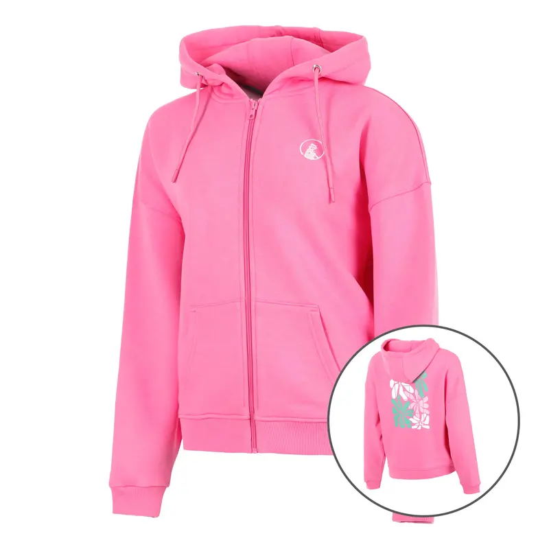 Joy Palm Court Gilet en coton Femmes-pink, blanc