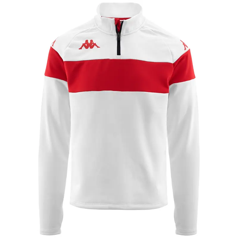 KAPPA4FOOTBALL DOVARE - Fleece - Jumper - Man - White-Red-White-Red