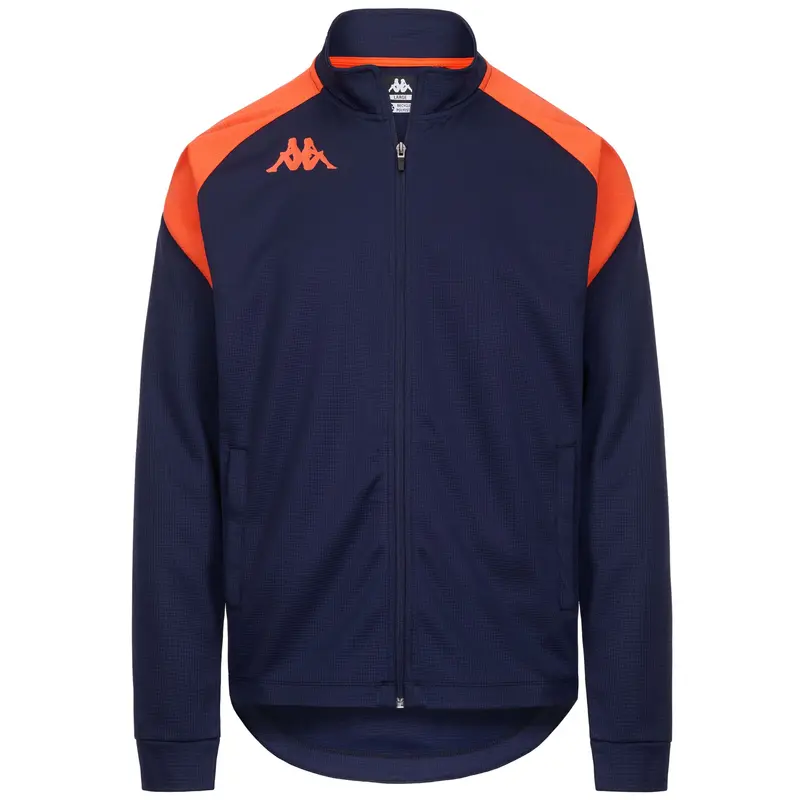 KAPPA4FOOTBALL LENNO - Fleece - Jacket - Man - Blue Marine-Orange Flame