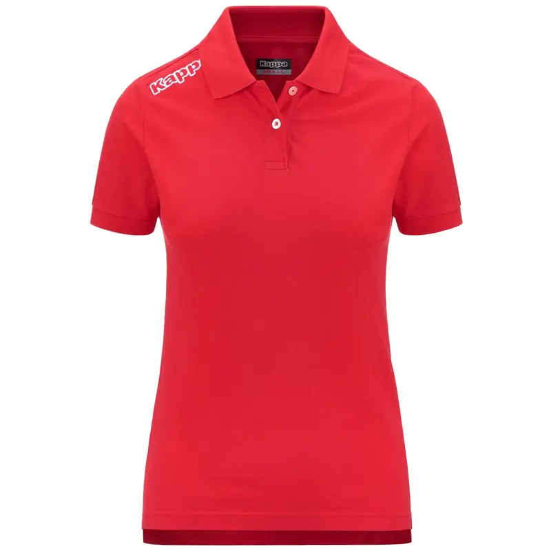 KAPPA4TRAINING POLO WSS SLIM - Polo Shirts - Polo - Woman - Red Flame-Red Md Coral