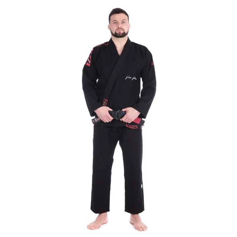 Kimono de JJB Tatami Fightwear Red Bar - Noir