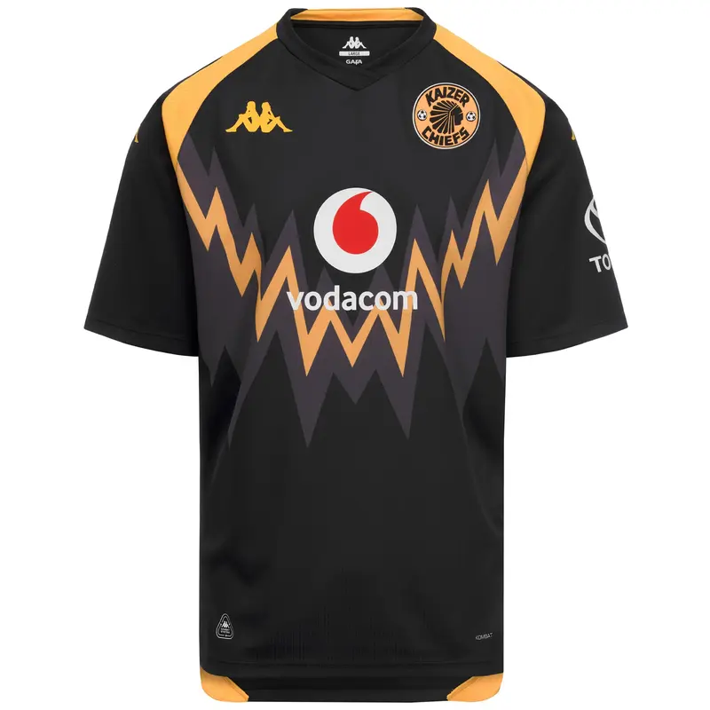 KOMBAT 2027 AWAY AM - Active Jerseys - Shirt - Man - Black-Yellow Saffron Sponsor