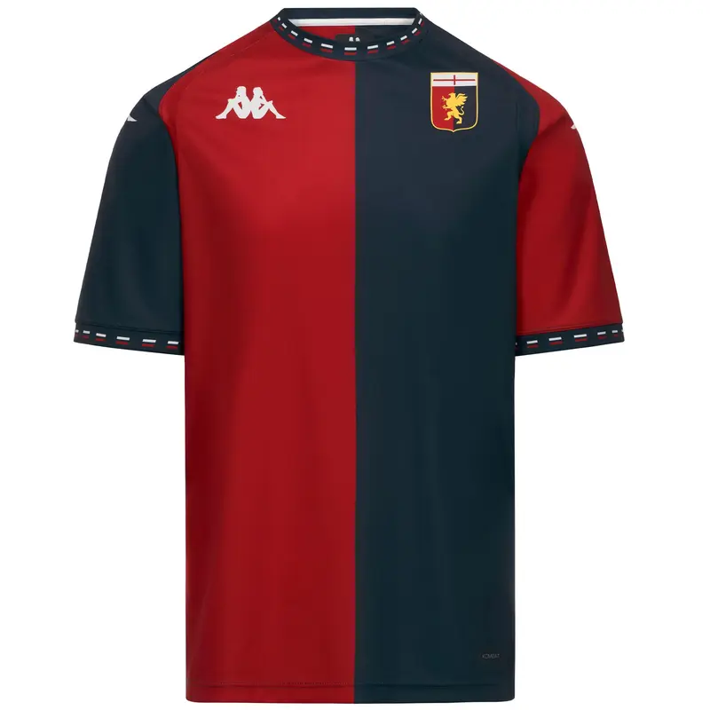 KOMBAT EXTRA 2027 HOME GENOA - Active Jerseys - Shirt - Man - Red Blaze-Blue Majolica-White
