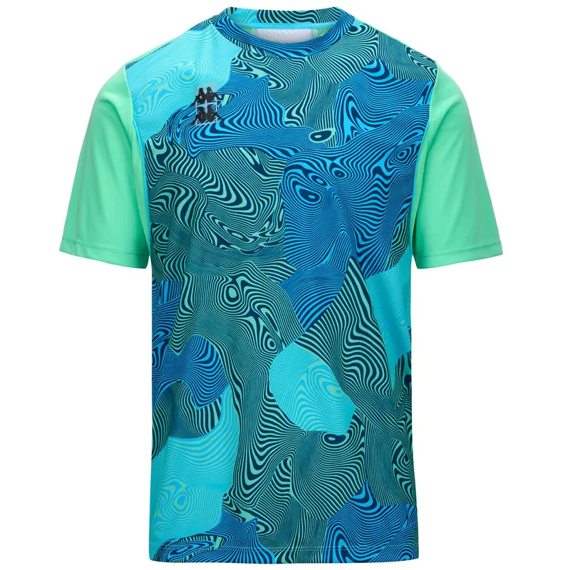 KOMBAT PADEL FIER - Active Jerseys - Shirt - Man - Green Spring-Green Aqua-Turquoise Lt-Blue