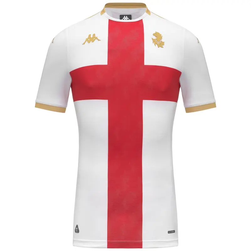 KOMBAT PRO 2026 AWAY GENOA - Active Jerseys - Shirt - Man - White-Red Blaze-Yellow Gold Rich