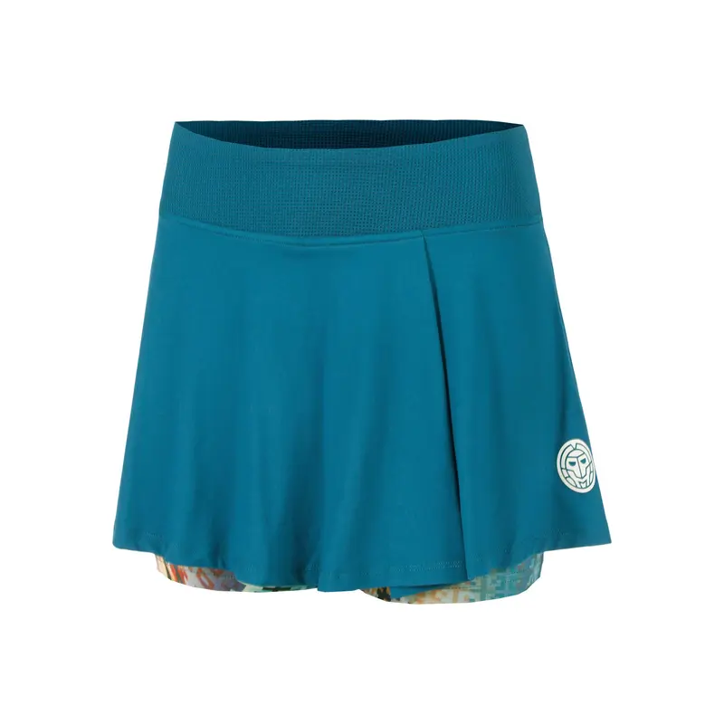 Komodo Printed Wavy Jupe Femmes-Bleu Petrol