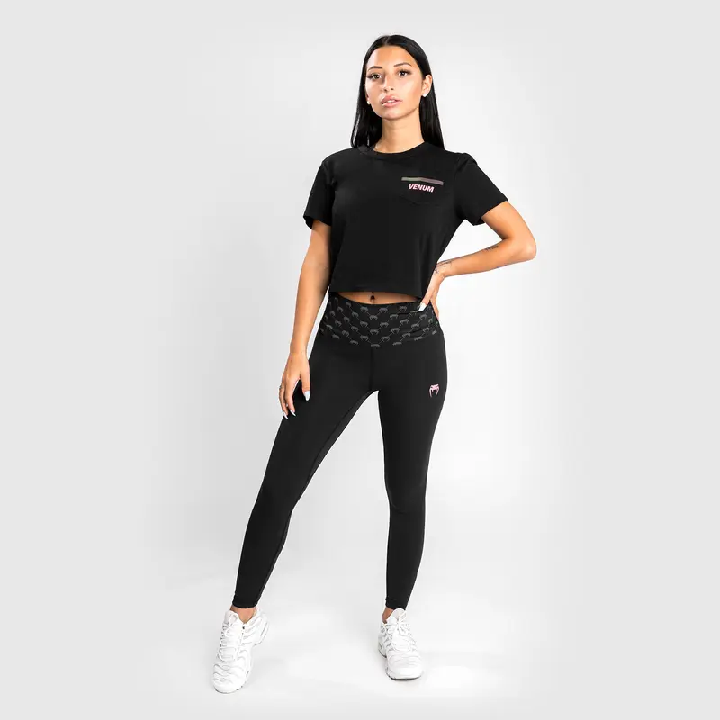 Legging 7/8 Venum Monogram - Pour Femme - Noir/Or Rose