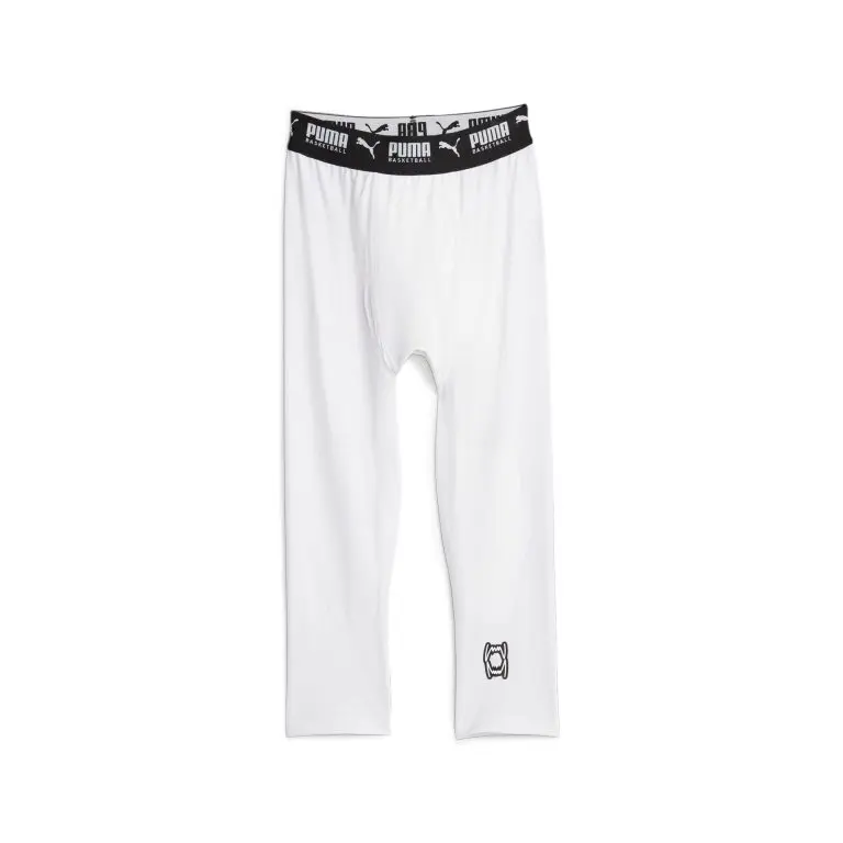 Legging de compression Puma Hoops Team 3/4 Tight Baselayer Blanc