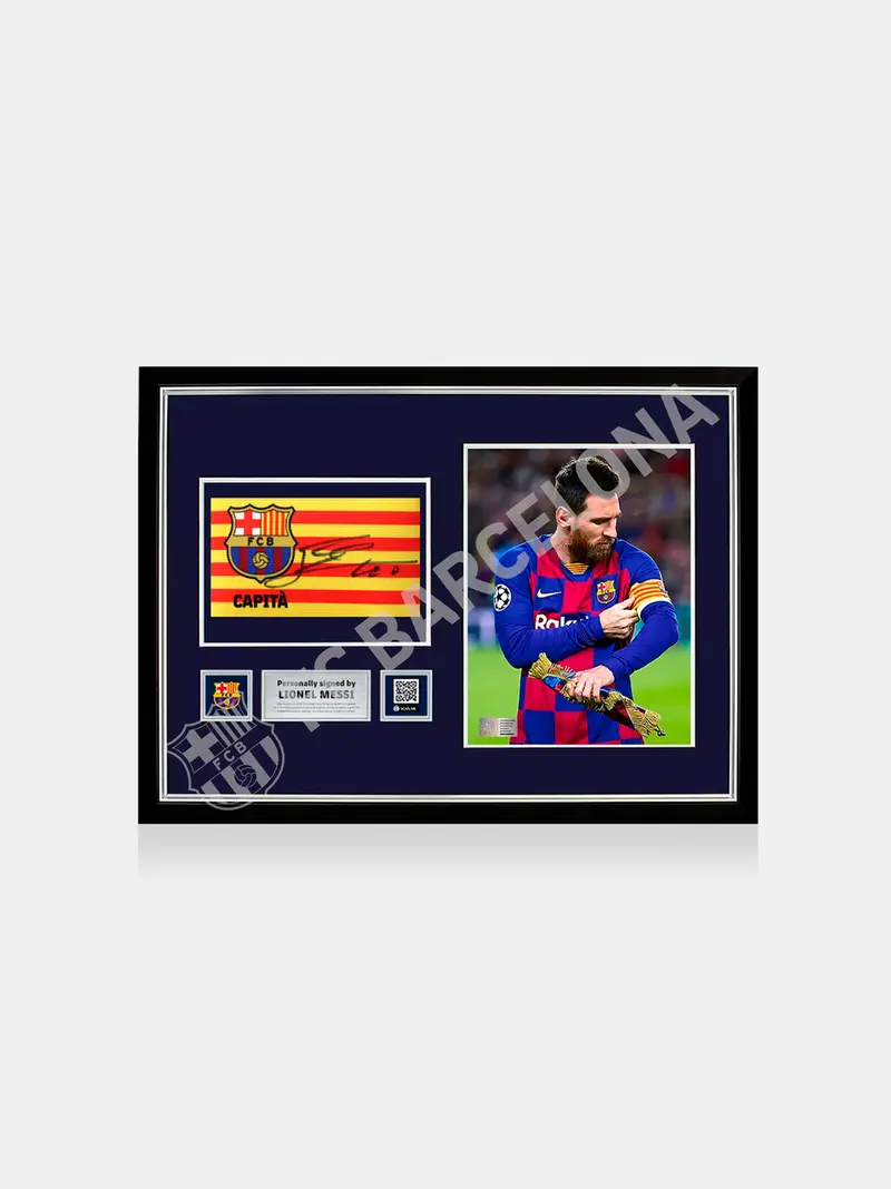 Lionel Messi | Signed and Framed FC Barcelona Capitain's Armband