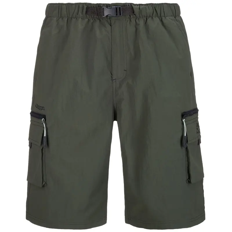LOGO CARGOS - Shorts - Sport Shorts - Man - GREEN BLACKISH