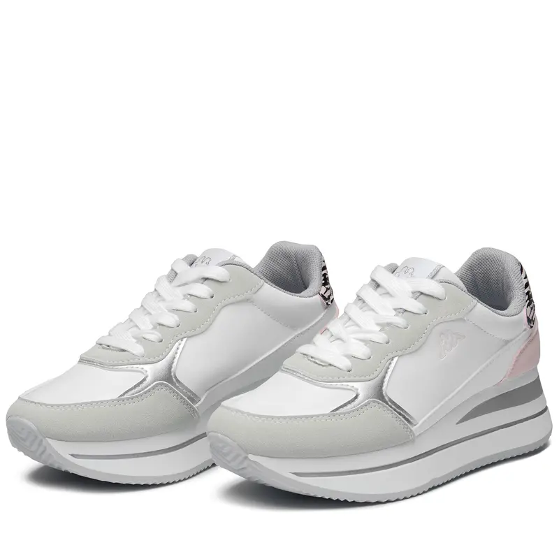 LOGO GEENA 3 - Sneakers - Low Cut - Woman - White-Grey Lt Lead-Pink Calcite