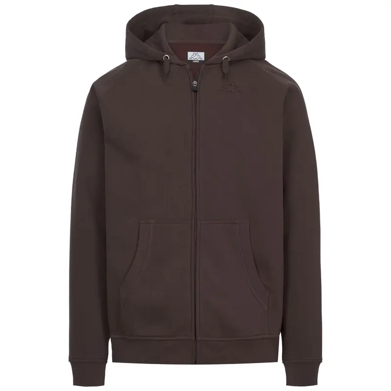 LOGO JACK SLIM - Fleece - Hoodie Full Zip - Man - Brown Martini