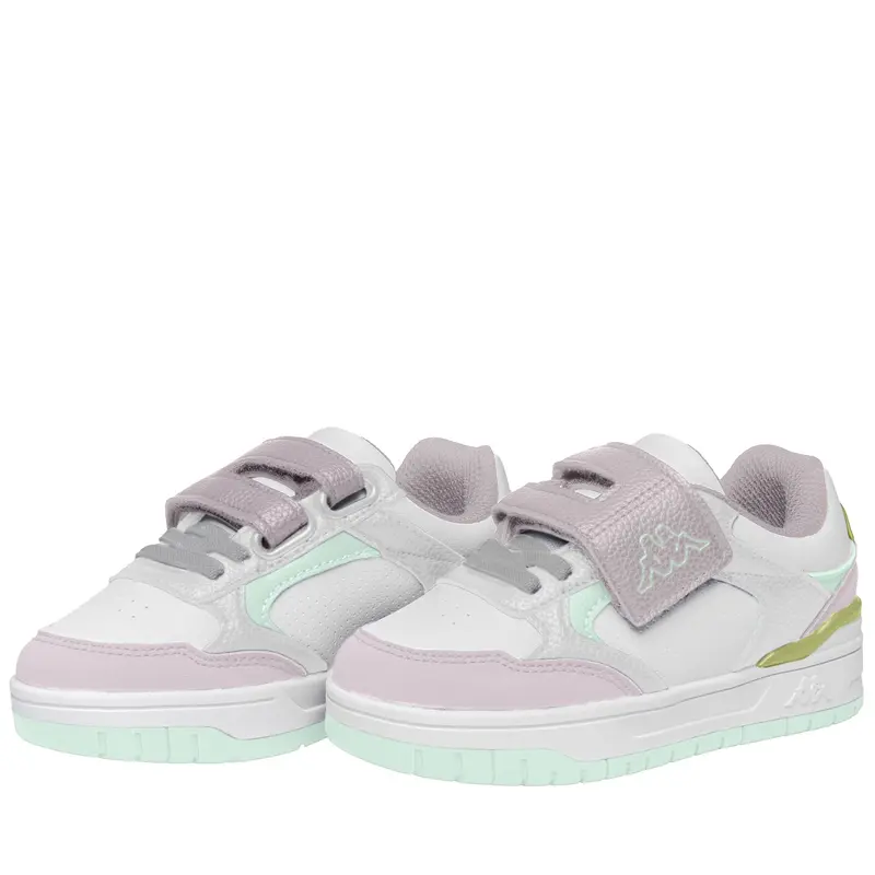 LOGO MANIS 2.0 EV KID - Sneakers - Low Cut - Kid unisex - White-PINK CALCITE-Green Clearly