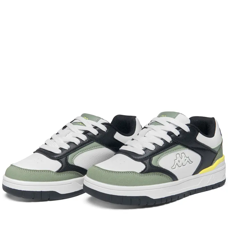 LOGO MANIS 2.0 KID - Sneakers - Low Cut - Kid unisex - White-Black-Green Sage