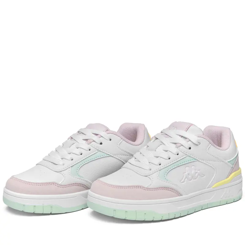 LOGO MANIS 2.0 KID - Sneakers - Low Cut - Kid unisex - White-PINK CALCITE-Green Clearly