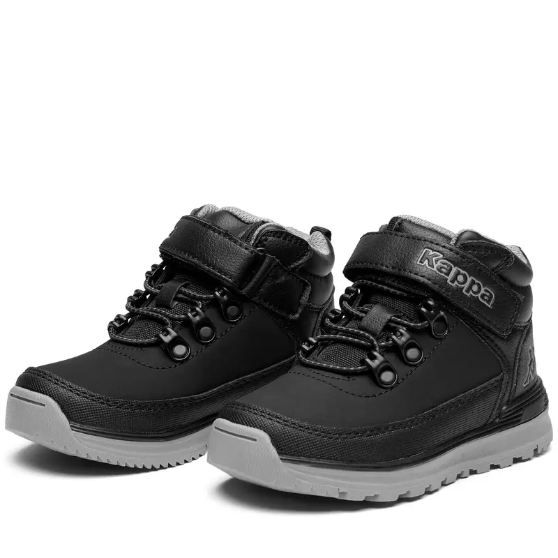 LOGO MONSI MD EV KID - Ankle Boots - Laced - Kid unisex - Black-Grey Bise