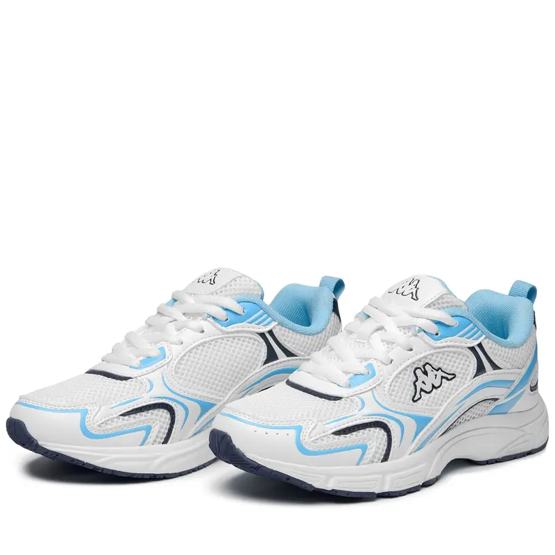 LOGO MYGIDO - Sneakers - Low Cut - Unisex - White-Azure Celeste-Blue Marine