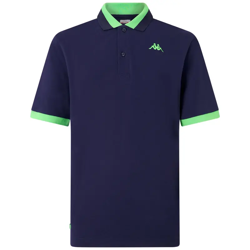 LOGO NEON - Polo Shirts - Polo - Man - Blue Marine-NEON Green