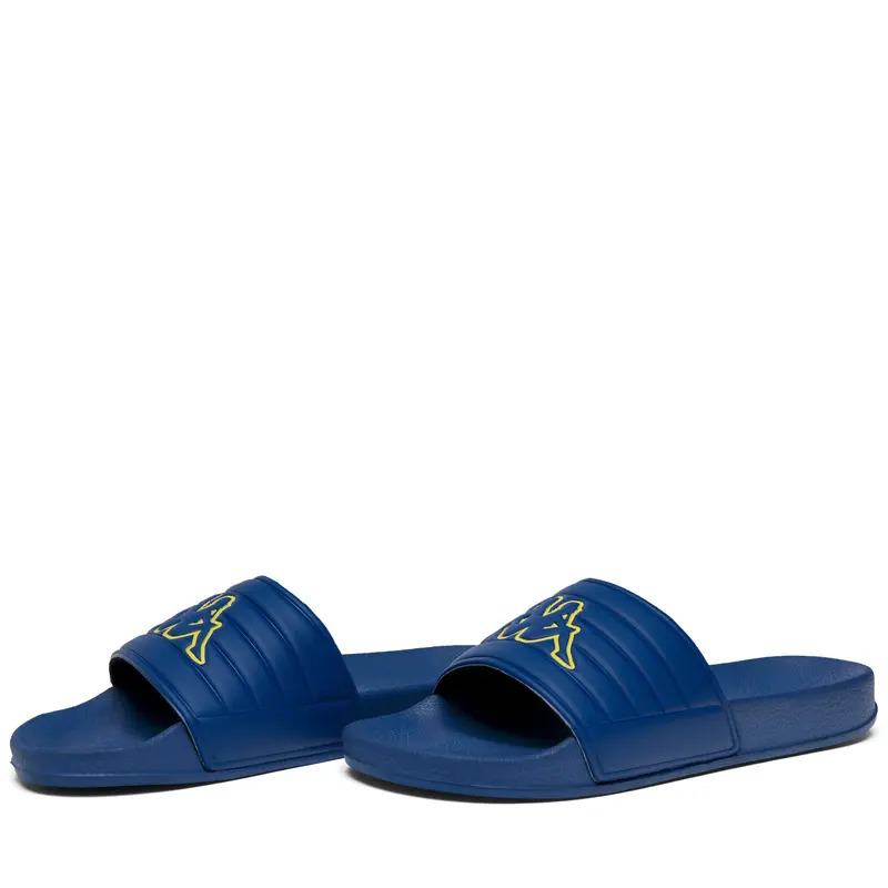 LOGO NOLES - Flip-Flops - Stripe - Unisex - Blue Cold-YELLOW BLAZING