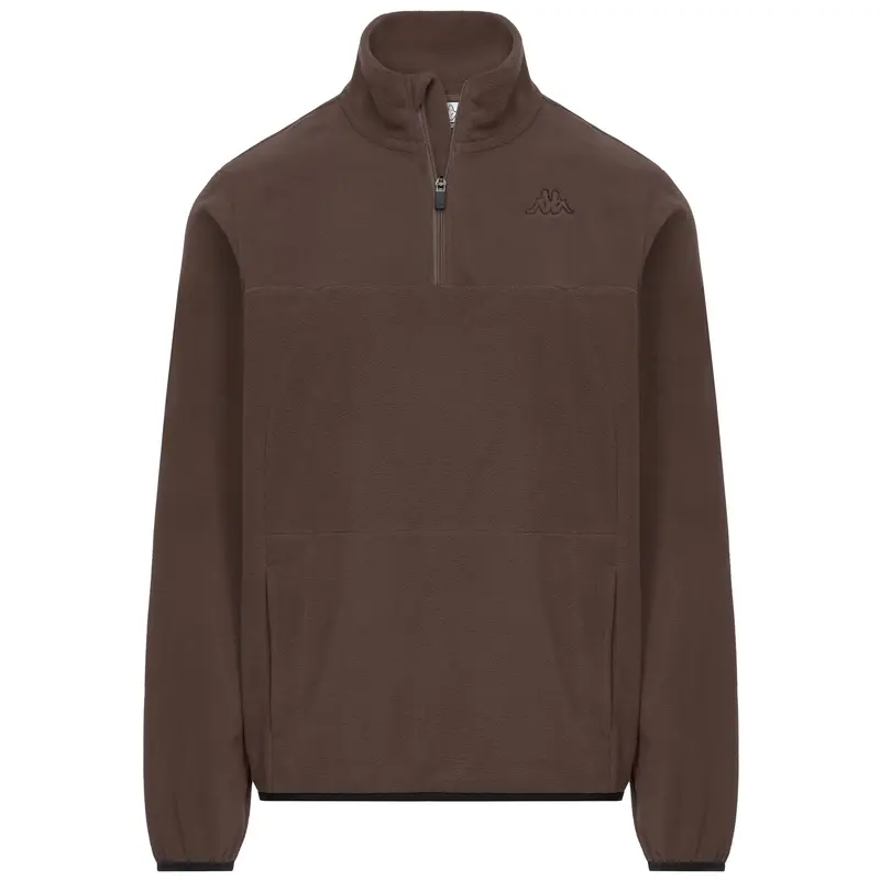LOGO SAUSTE SLIM - Fleece - Jumper - Man - Brown Martini