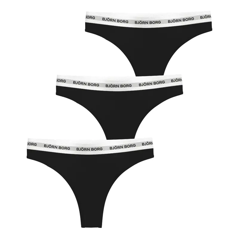 Logo String Pack De 3 Femmes-Noir,Blanc