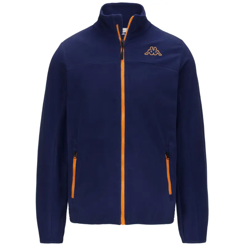 LOGO WIND - Fleece - Jacket - Man - Blue Marine-Orange