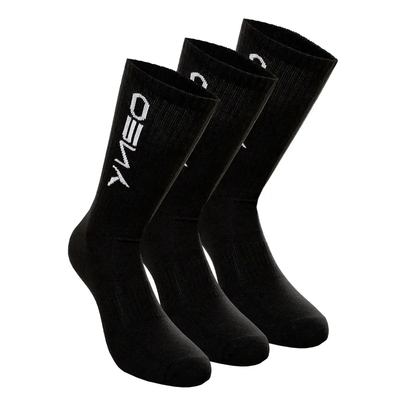 Long Chaussettes De Sport Pack De 3-Noir