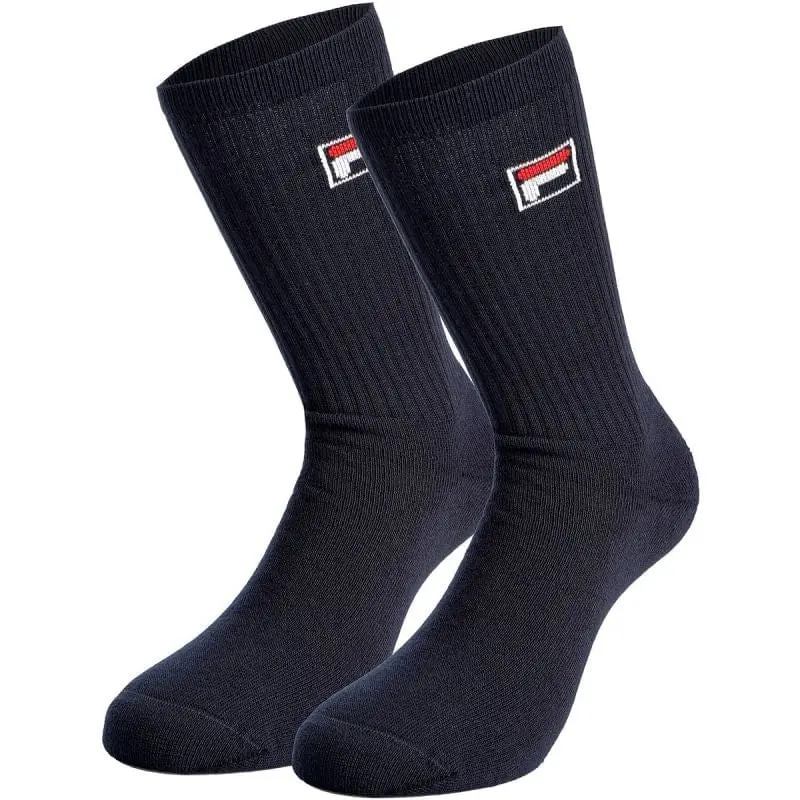 LOT 2 CHAUSSETTES FILA DE TENNIS BLEUES