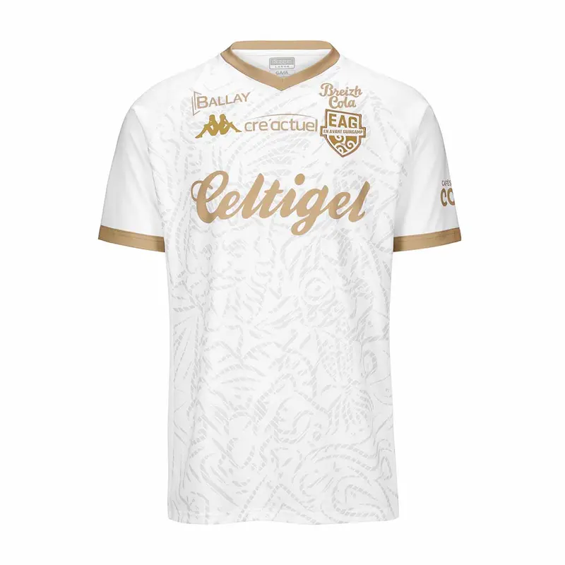 Maillot Guillo Kombat Away EA Guingamp 24/25 Blanc Enfant