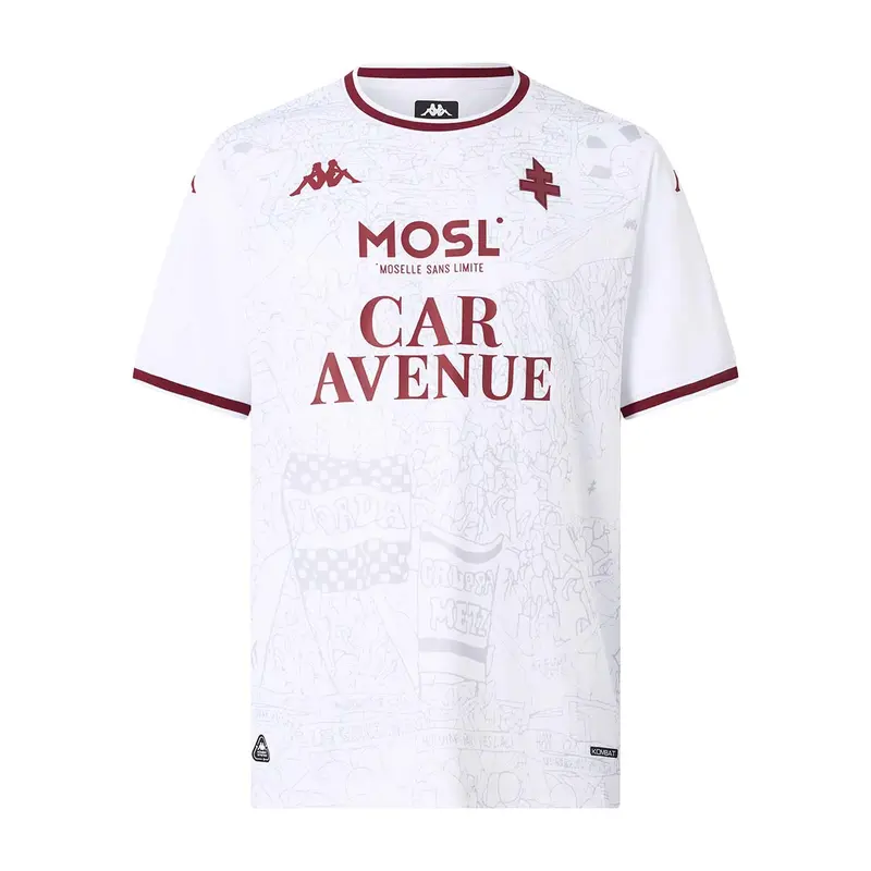Maillot Kombat Away FC Metz 25/26 Blanc Enfant