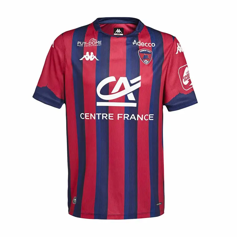Maillot Kombat Home Clermont Foot 63 25/26 Rouge Enfant