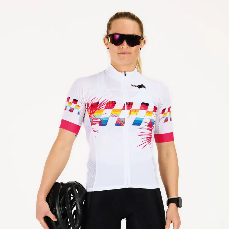 Maillot vélo Femme Finisher White Palm