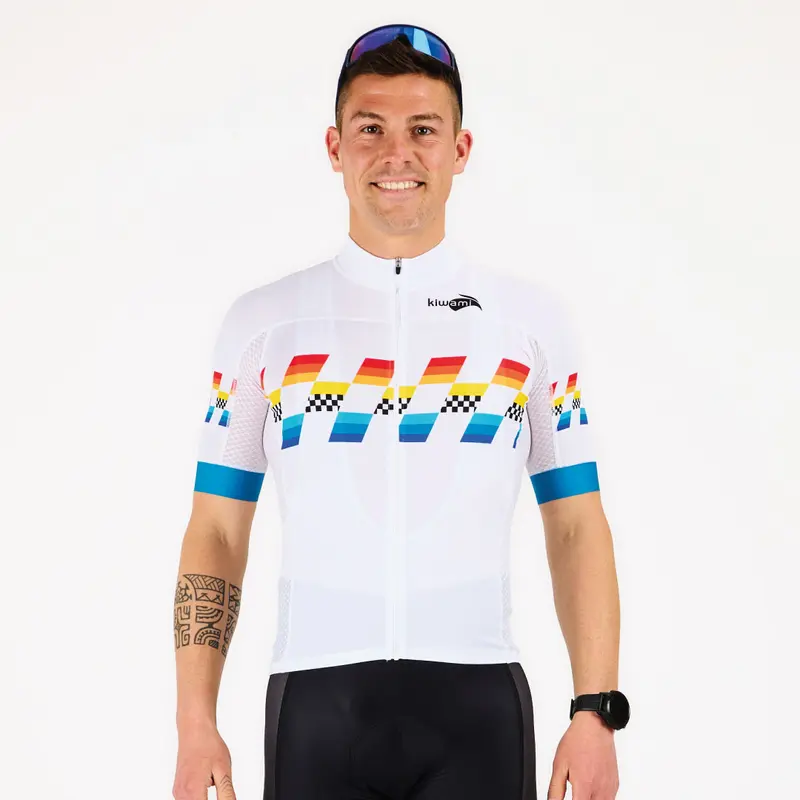 Maillot vélo Finisher White