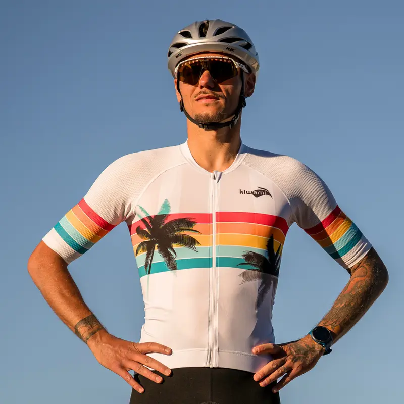 Maillot vélo Spandelles Malibu White