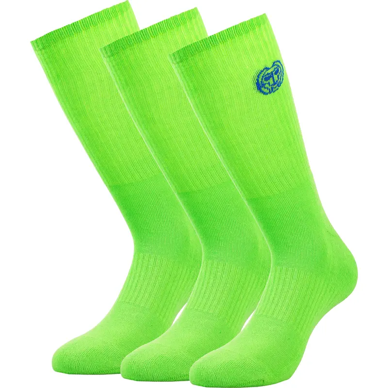 Matayo Crew Tech Chaussettes De Sport Pack De 3 Hommes-Vert Fluo,Bleu