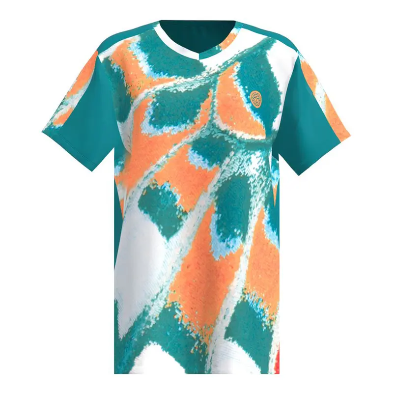 Melbourne 2025 V-Neck T-shirt Hommes-Bleu Petrol, Orange