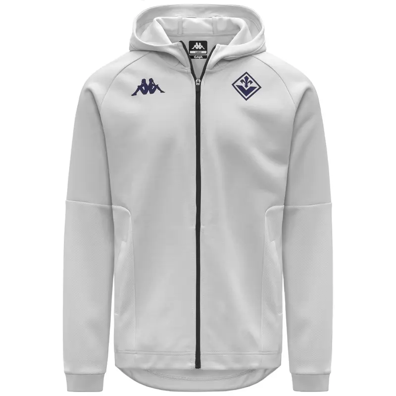 MEQUO FIORENTINA - Fleece - Hoodie Full Zip - Man - Grey Dawn