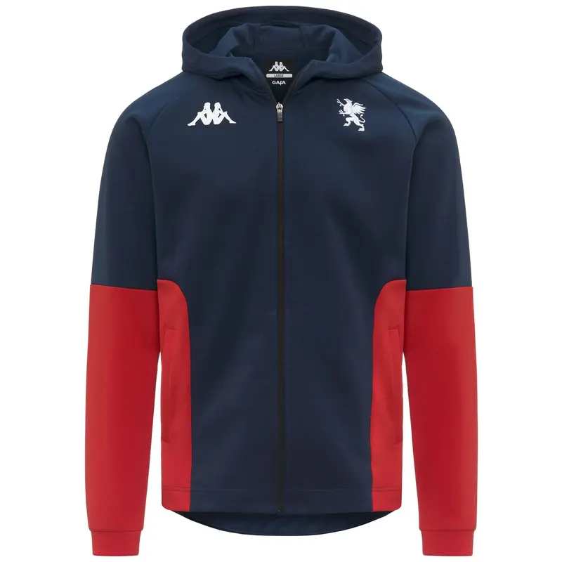 MEQUO GENOA - Fleece - Jacket - Man - Blue Dk-Red Blaze